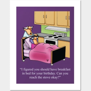 Funny Husband and Wife Birthday Humor Posters and Art